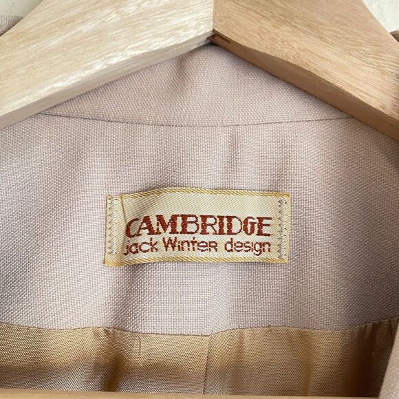 Vintage Cambridge Jack Winter Design Womens Size 16 Tan Beige One-Button Blazer - Picture 4 of 10